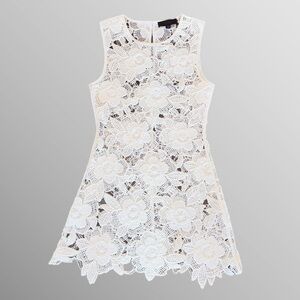 Zara Floral Crochet Mini Dress